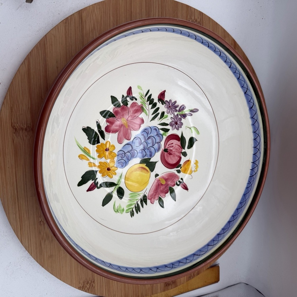 Stangl‎ FRUIT & FLOWERS    12" LARGE ROUND SALAD SERVING BOWL